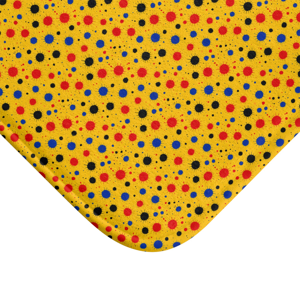 Blot Burst Bath Mat – Ink Splash Pattern