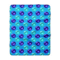 Half-Drop Gem Grid Sherpa Fleece Blanket – Ice Jewel