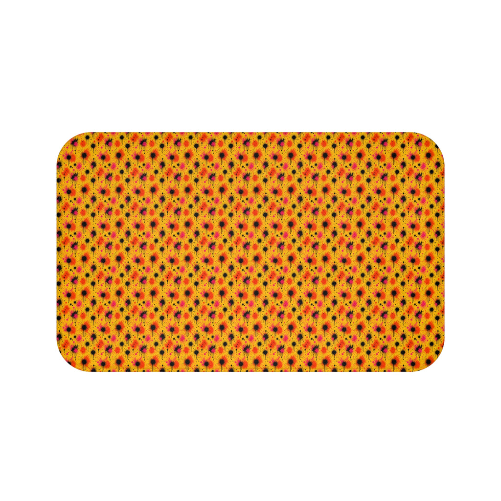 Black Ink Burst Bath Mat – Ink Splash Pattern