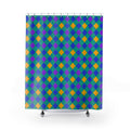 Jewel Harlequin Check Shower Curtain – Peacock Jewel