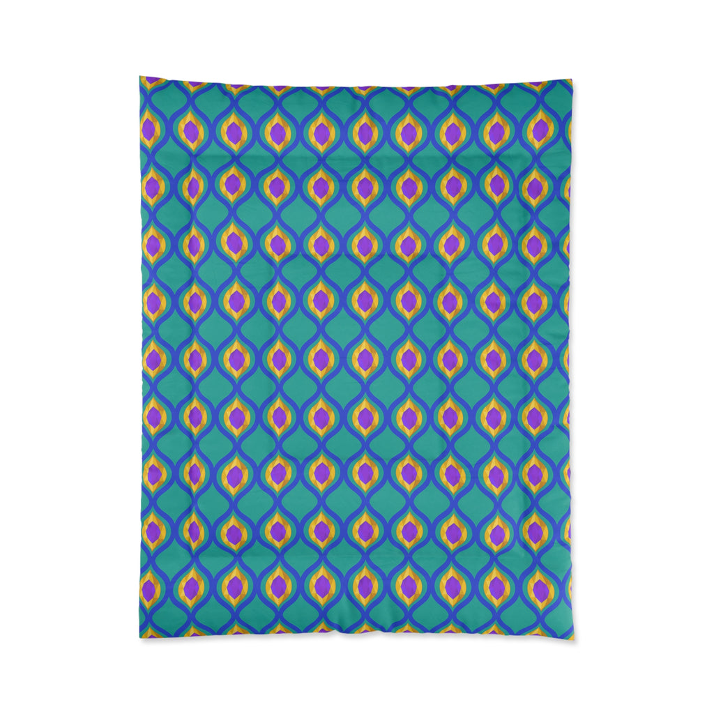 Grand Gold Ogee Lattice II Comforter – Peacock Jewel