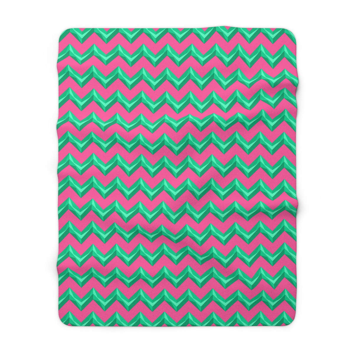 Broad Cut-Gem Chevrons Sherpa Fleece Blanket – Candy Christmas