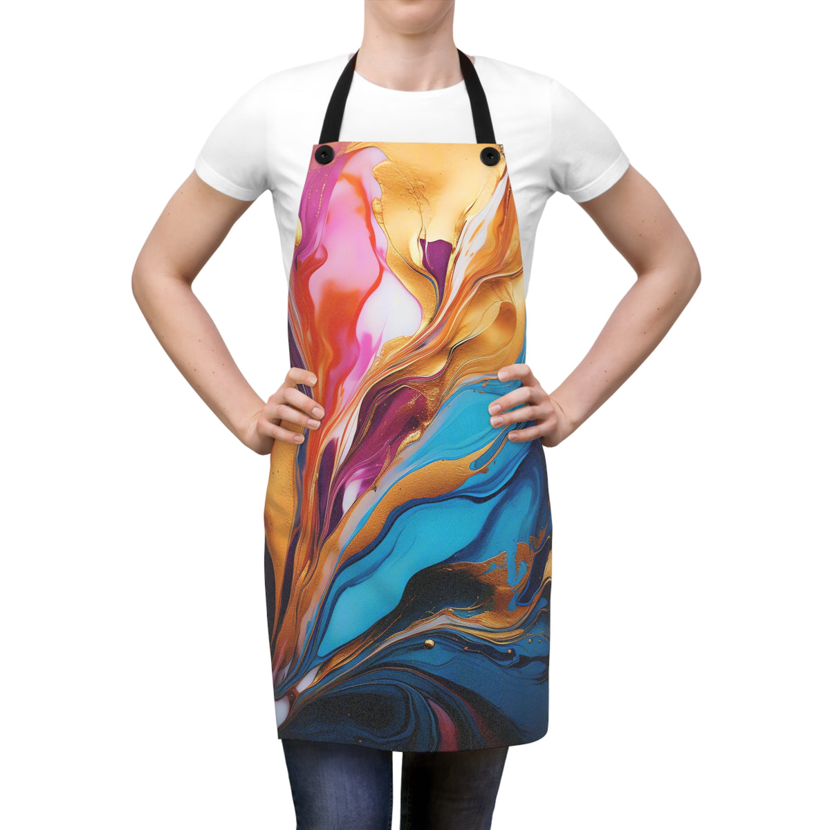 Gilded Fluid Swirl Apron – Fluid Pour Art