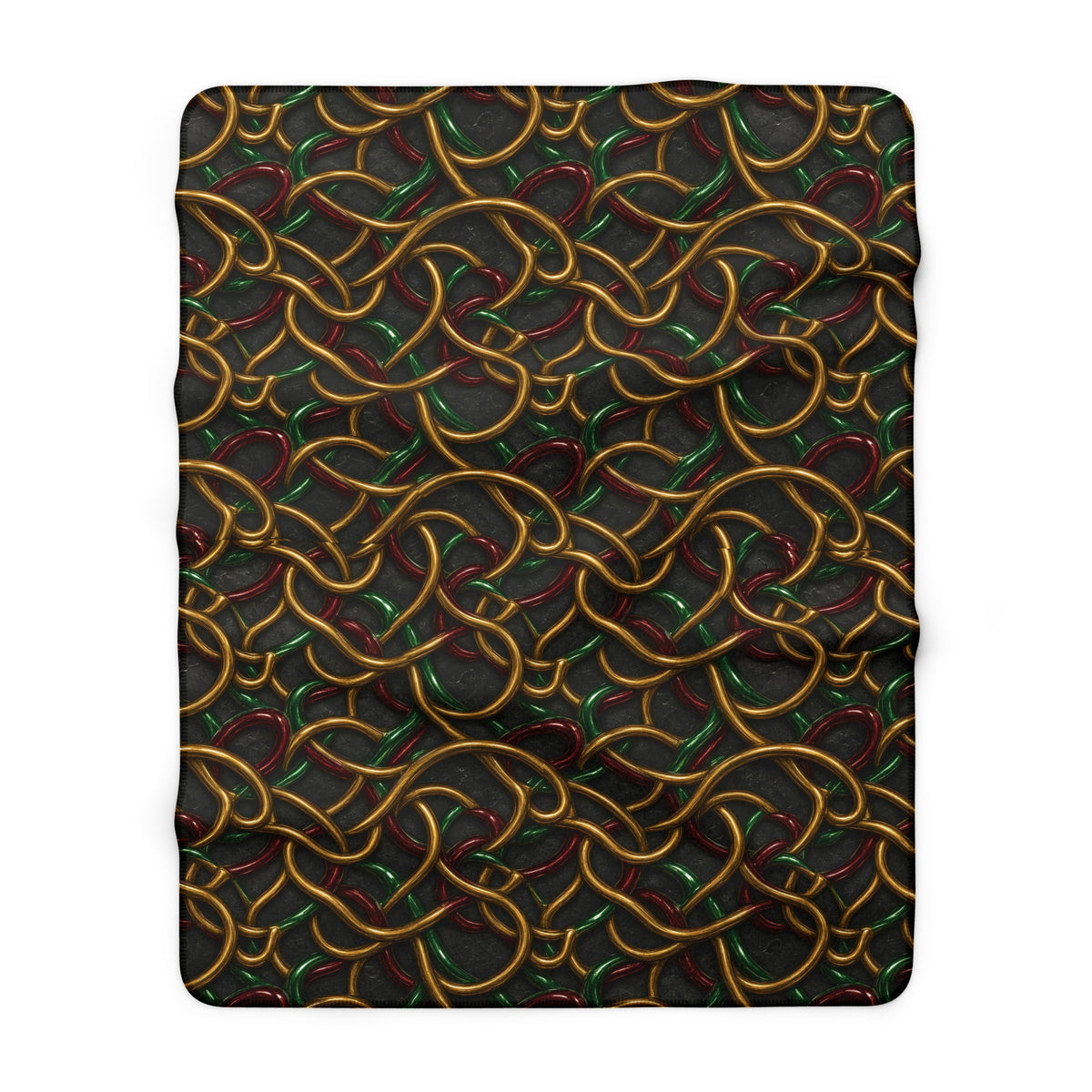 Jewel Metal Weave Sherpa Fleece Blanket – Holographic-Look Metal Pattern