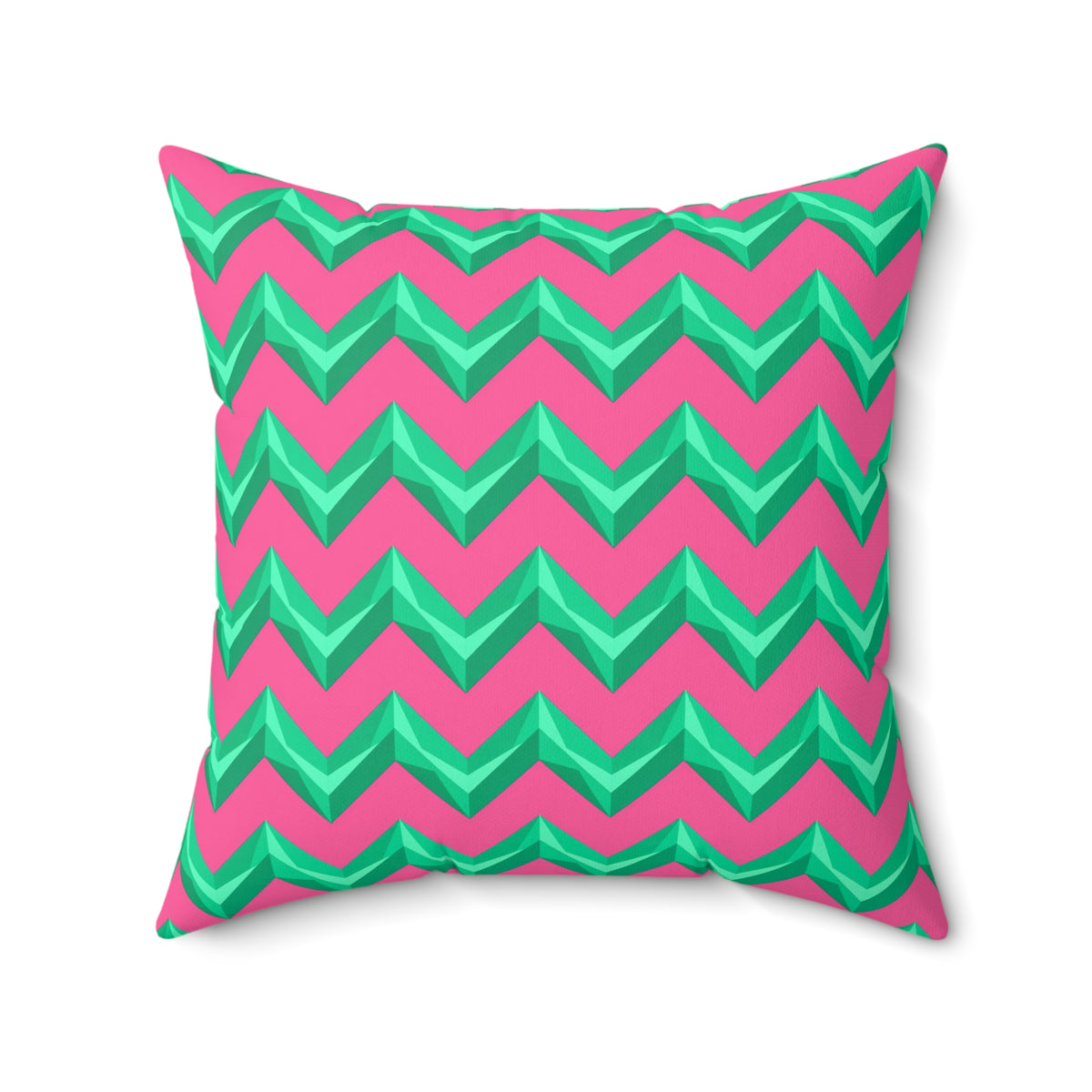 Broad Cut-Gem Chevrons Faux Suede Cushion – Candy Christmas