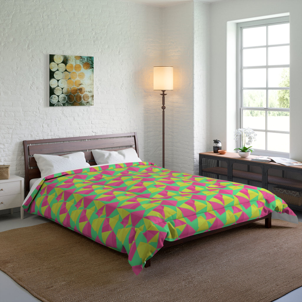 Faceted Gold Panels Comforter – Candy Christmas