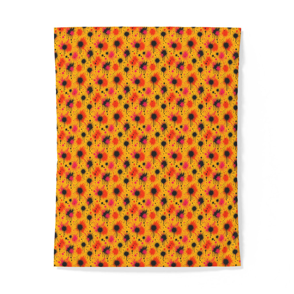 Black Ink Burst Cotton Duvet Cover – Ink Splash Pattern