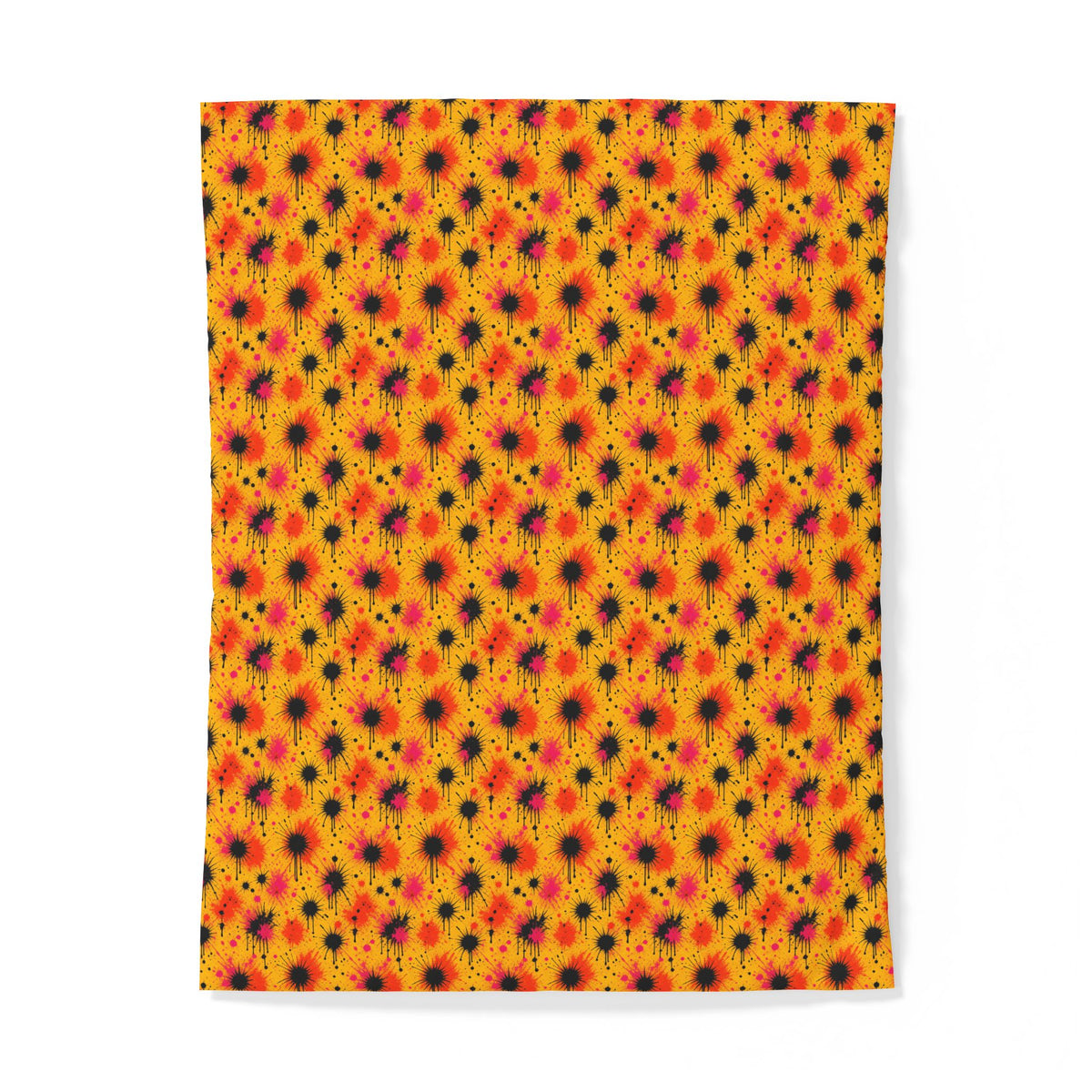 Black Ink Burst Cotton Duvet Cover – Ink Splash Pattern