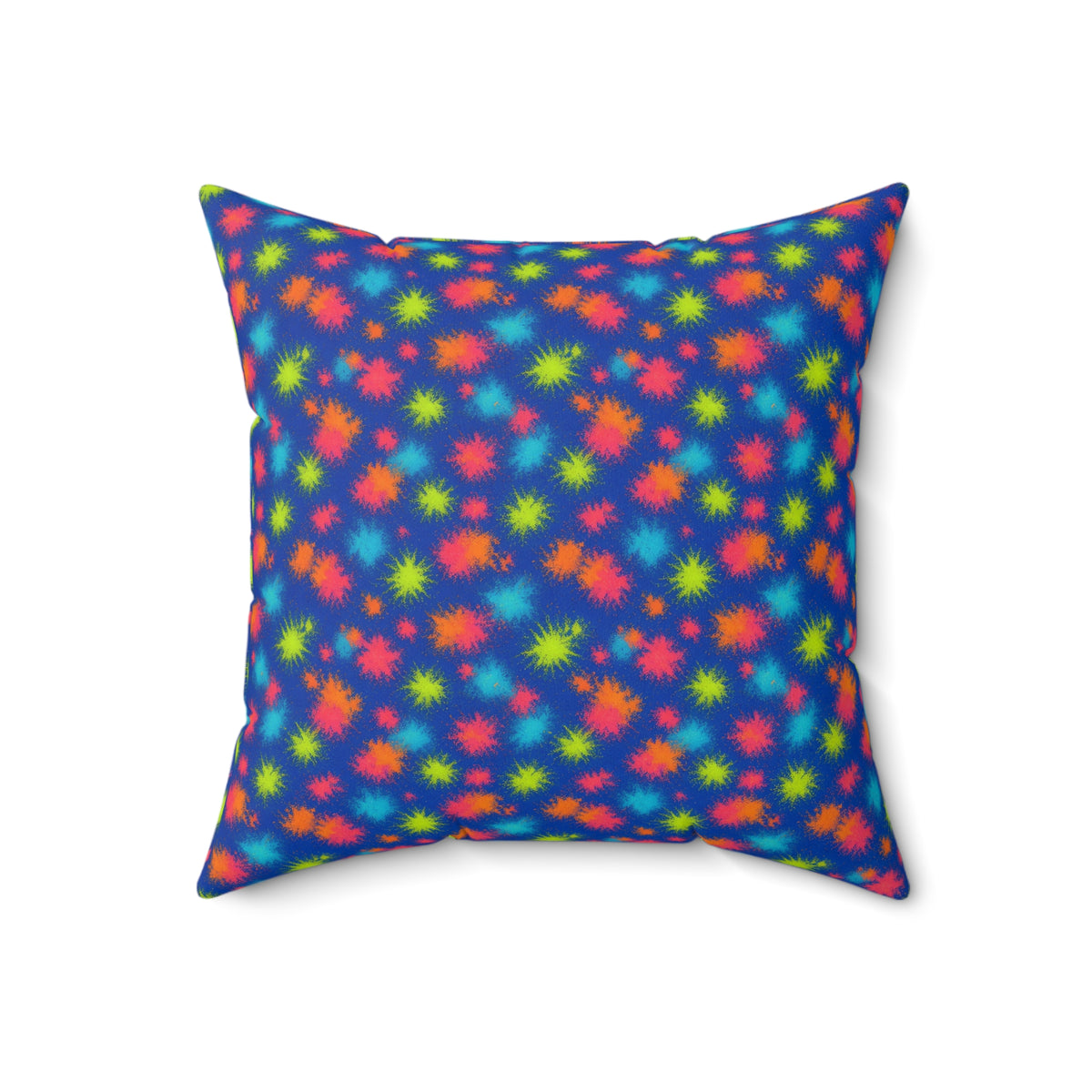 Speckle Bleed Faux Suede Cushion – Ice Dye Pattern