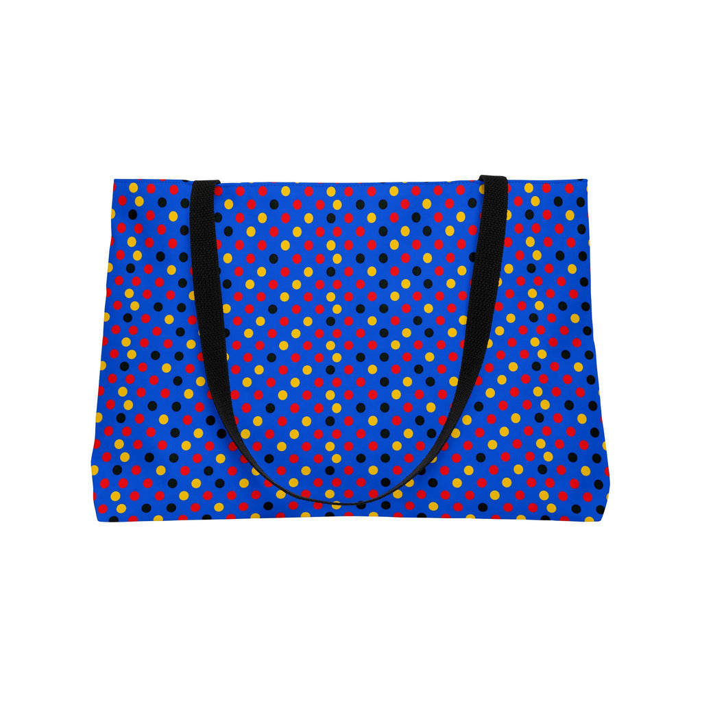 Dot Scatter Blue Weekender Tote Bag – Pop Abstract Pattern