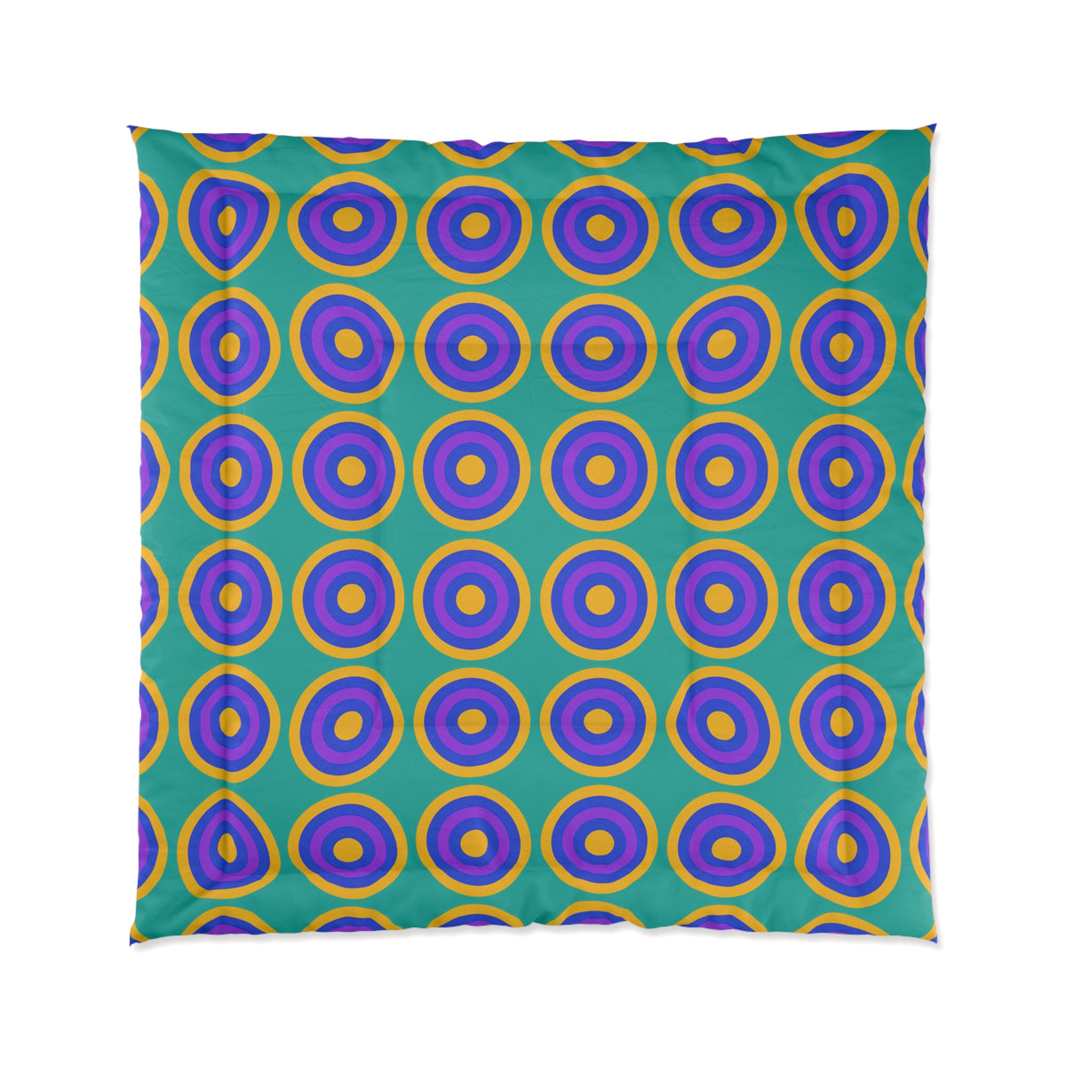 Mega Ring Grid Comforter – Peacock Jewel