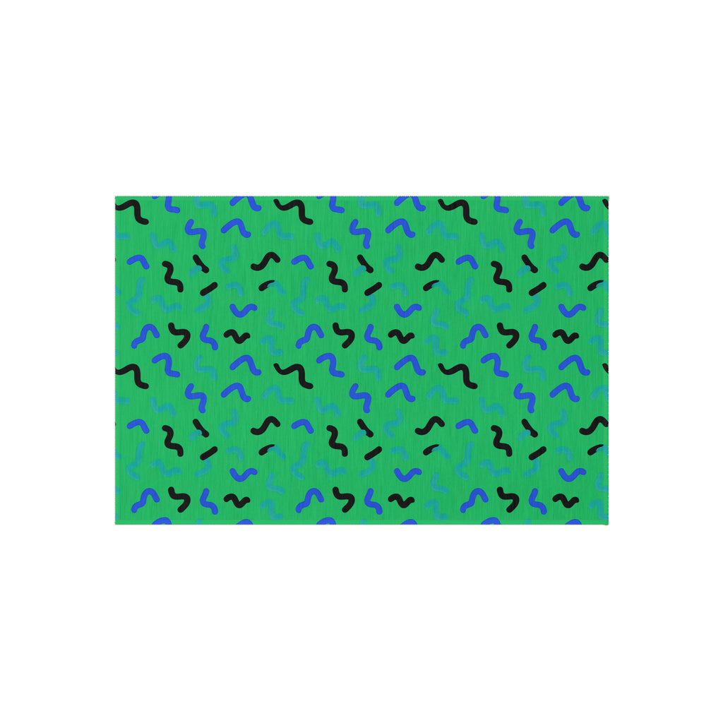 Squiggle Strokes Outdoor Rug – Ocean Jewel