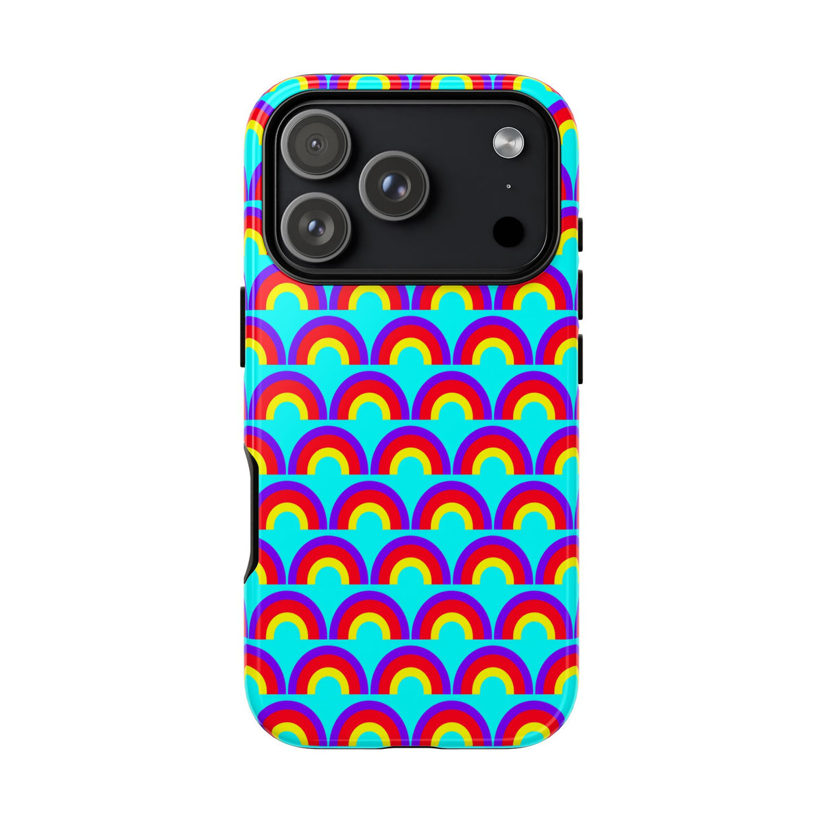 Chromatic Scallop Ripple Tough Phone Case – Op-Art Scallops Pattern