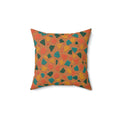 Shattered Tile Shards Faux Suede Cushion – Abstract Chip Pattern Pattern