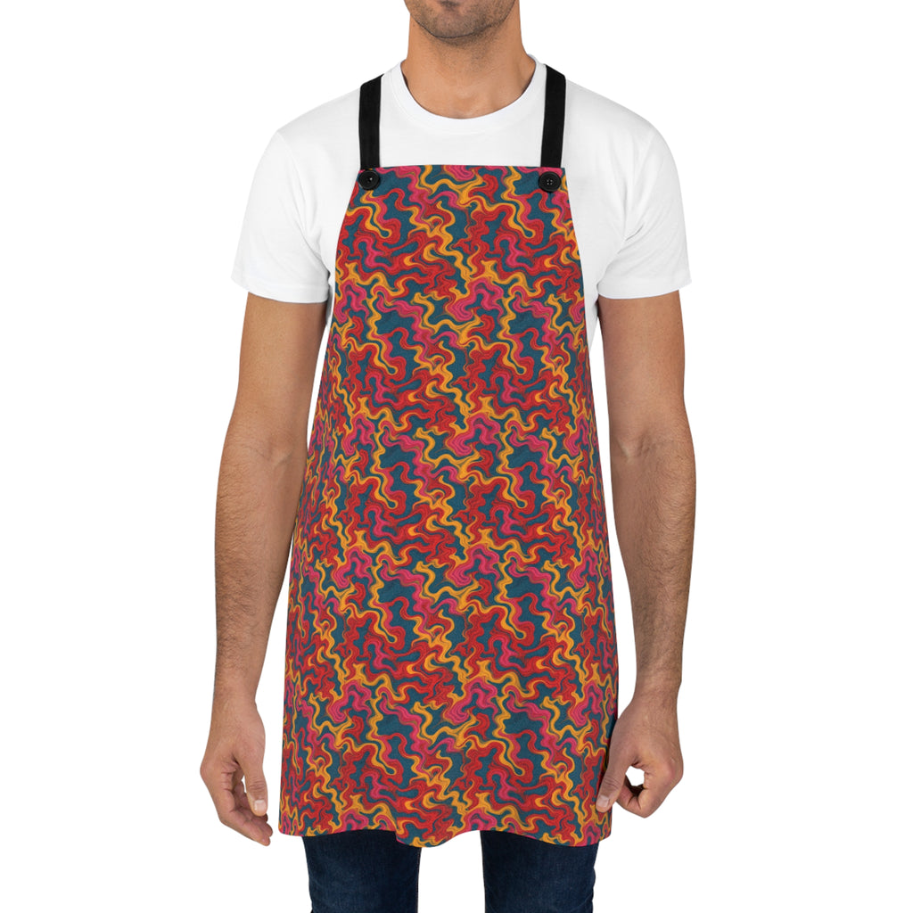 Ripple Thread Drift Apron – Suminagashi Pattern
