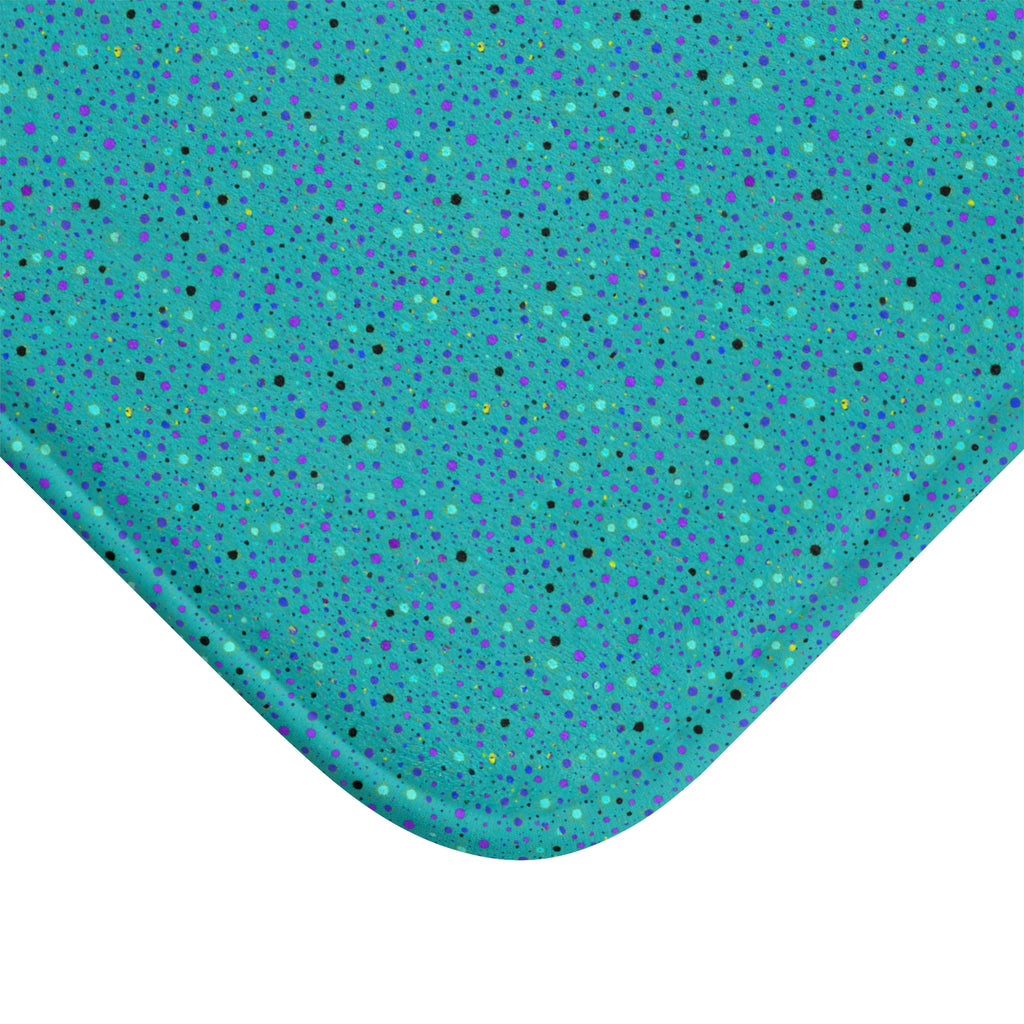 Confetti Spatter Bath Mat – Peacock Jewel