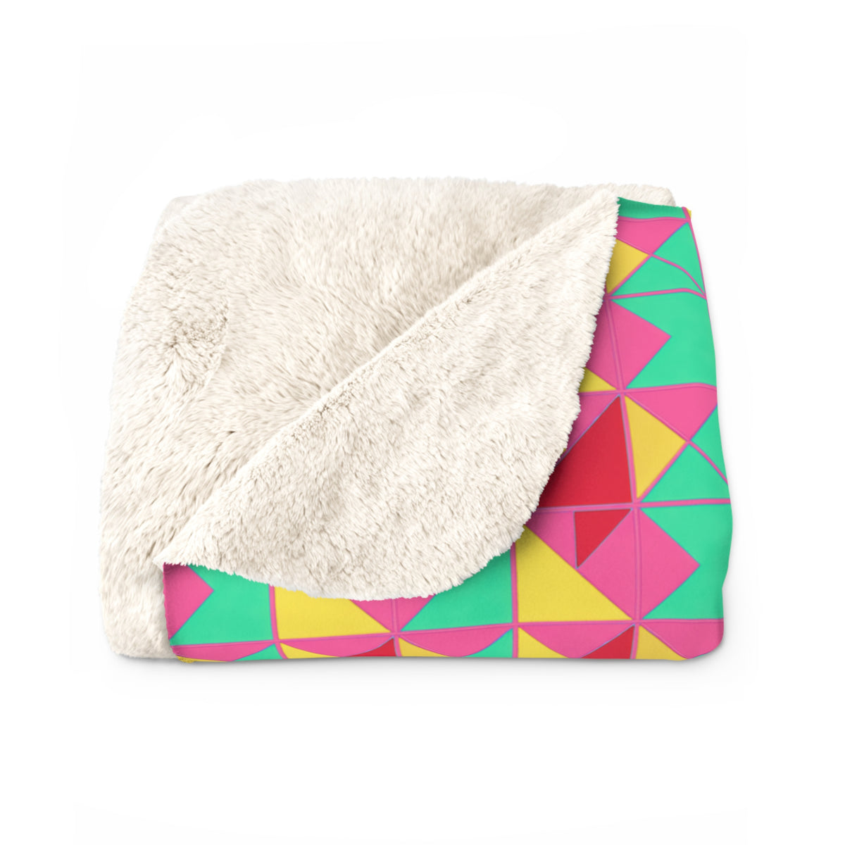 Jewel Block Quilt Sherpa Fleece Blanket – Candy Christmas