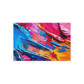 Rainbow Paint Smear Outdoor Rug – Paint Stroke Abstract
