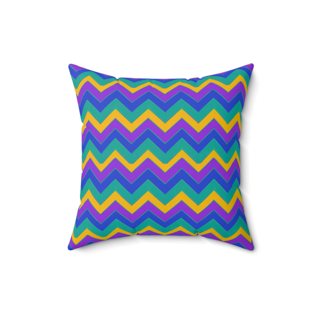 Jewel Chevron Bands Faux Suede Cushion – Peacock Jewel
