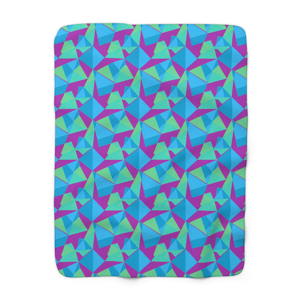 Faceted Gold Panels Sherpa Fleece Blanket – Ice Jewel