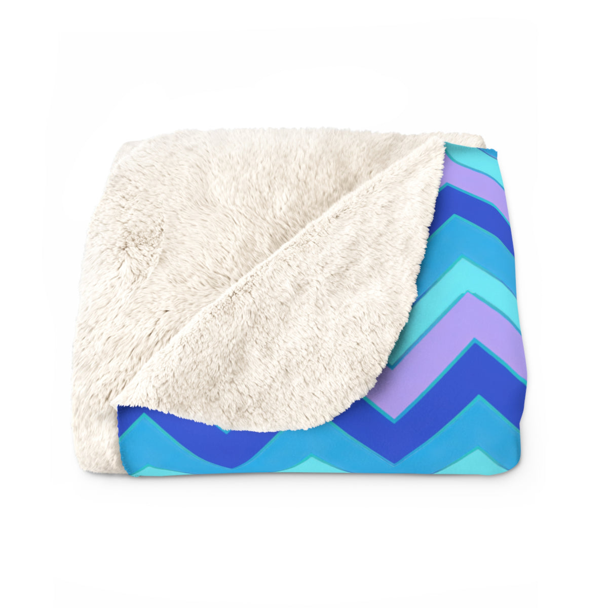 Jewel Chevron Bands Sherpa Fleece Blanket – Ice Jewel