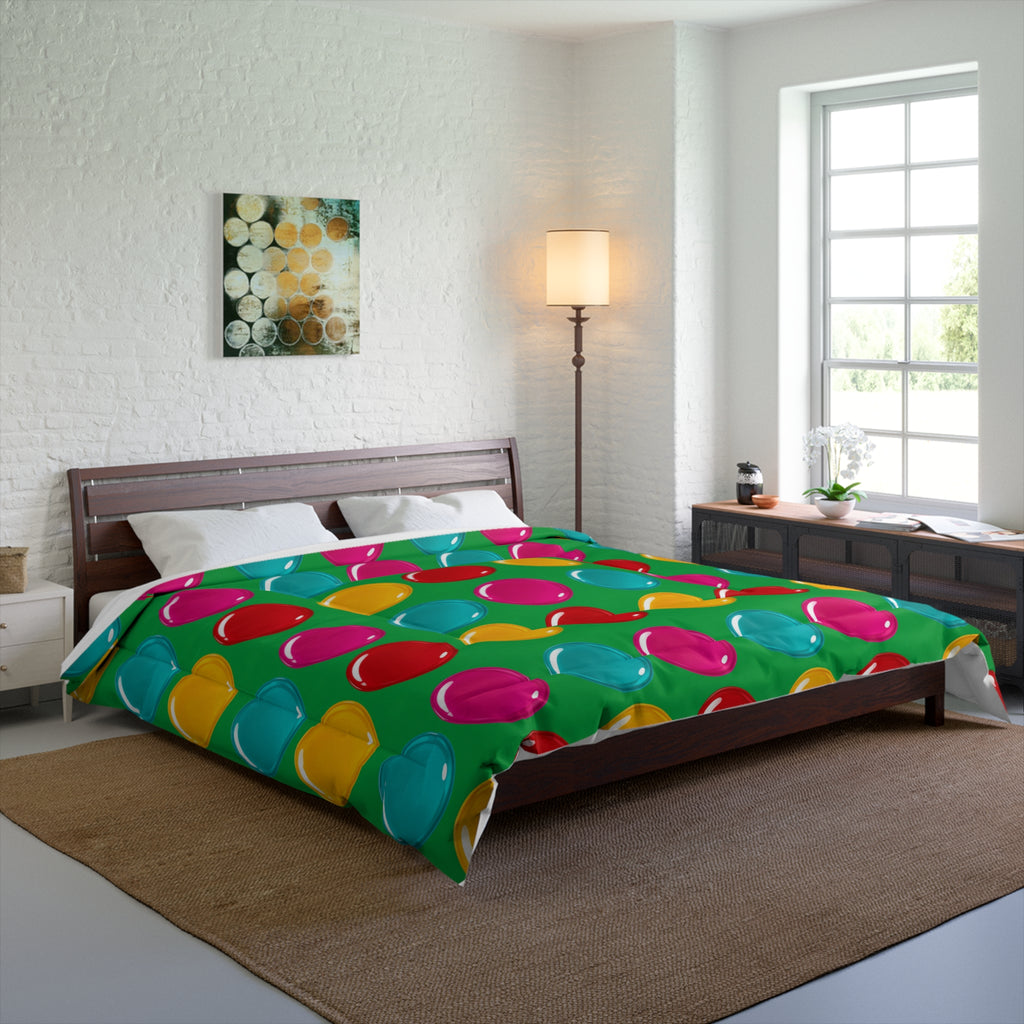 Giant Candy Glass Discs Comforter – Glossy Candy Glass Pattern