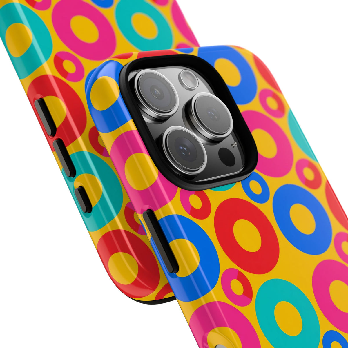 Big Ring Blocks Tough Phone Case – Geometric Blocks Pattern
