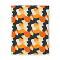 Orange Blob Camo Cotton Duvet Cover – Abstract Shapes Pattern