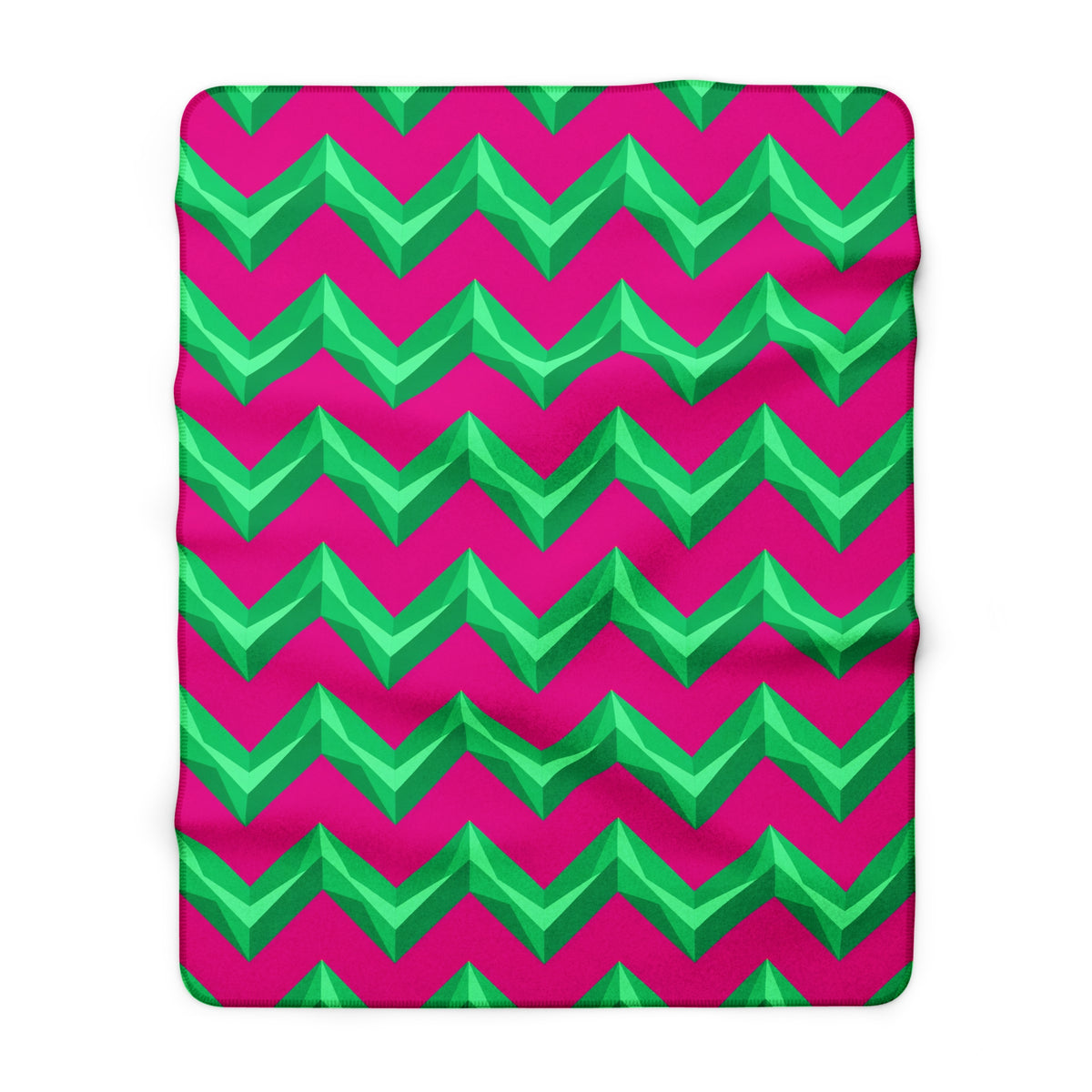 Broad Cut-Gem Chevrons Sherpa Fleece Blanket – Chevron Geometric Pattern