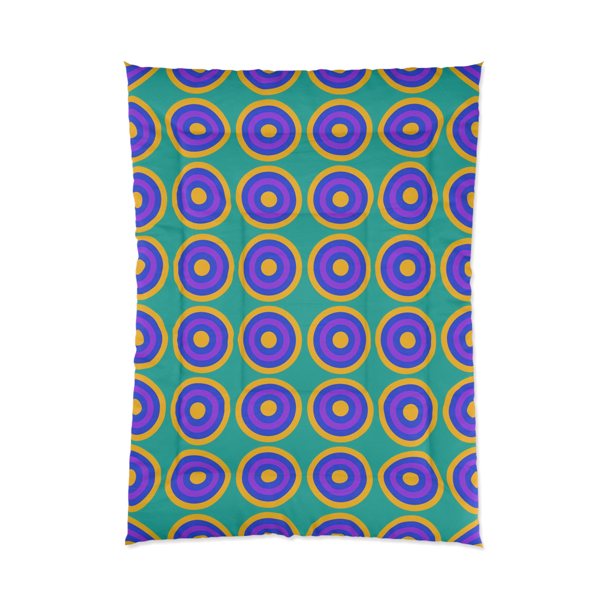 Mega Ring Grid Comforter – Peacock Jewel