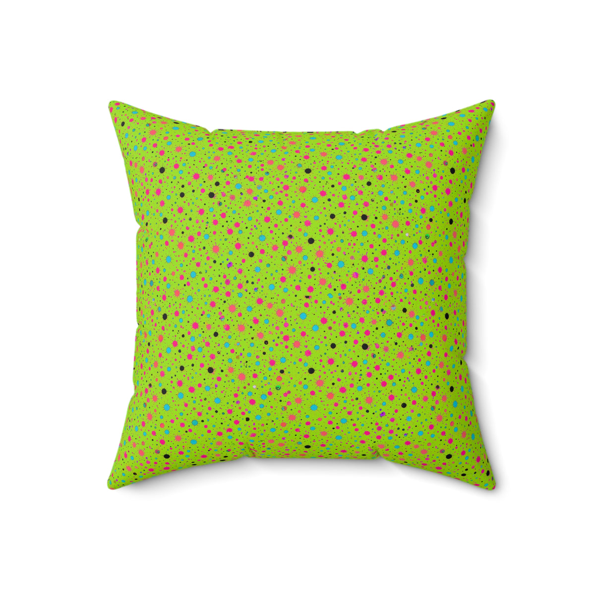 Confetti Spatter Faux Suede Cushion – Tropical Punch