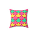 Big Jewel Scales II Faux Suede Cushion – Candy Christmas