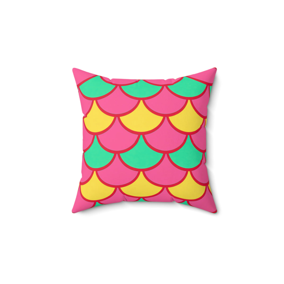 Big Jewel Scales II Faux Suede Cushion – Candy Christmas