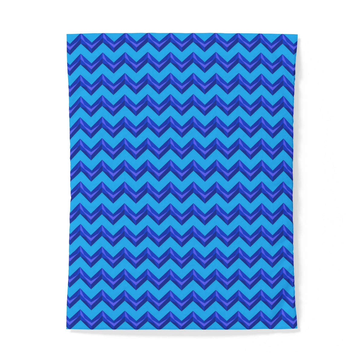 Broad Cut-Gem Chevrons Cotton Duvet Cover – Ice Jewel