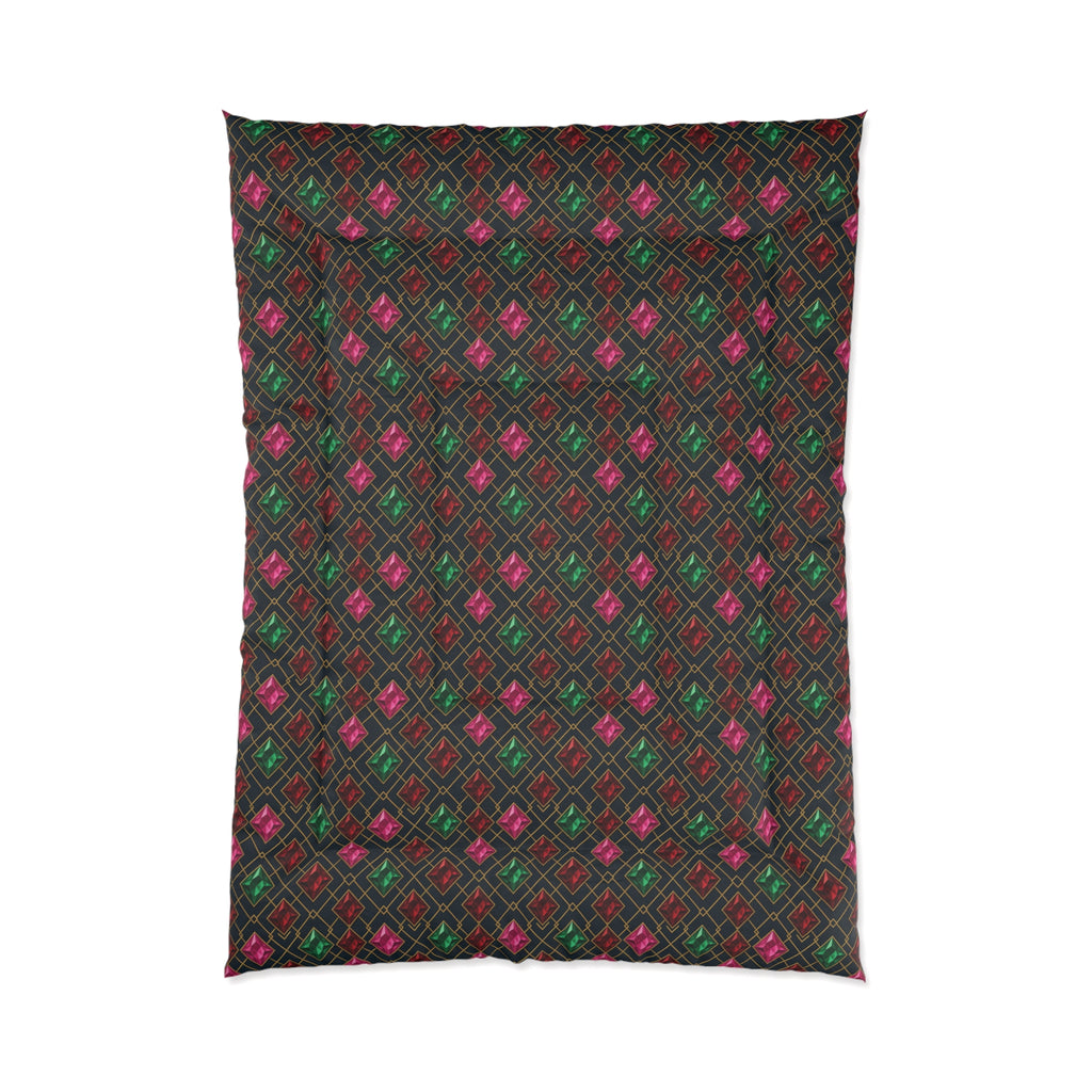 Jewel Argyle Comforter – Art Deco Pattern