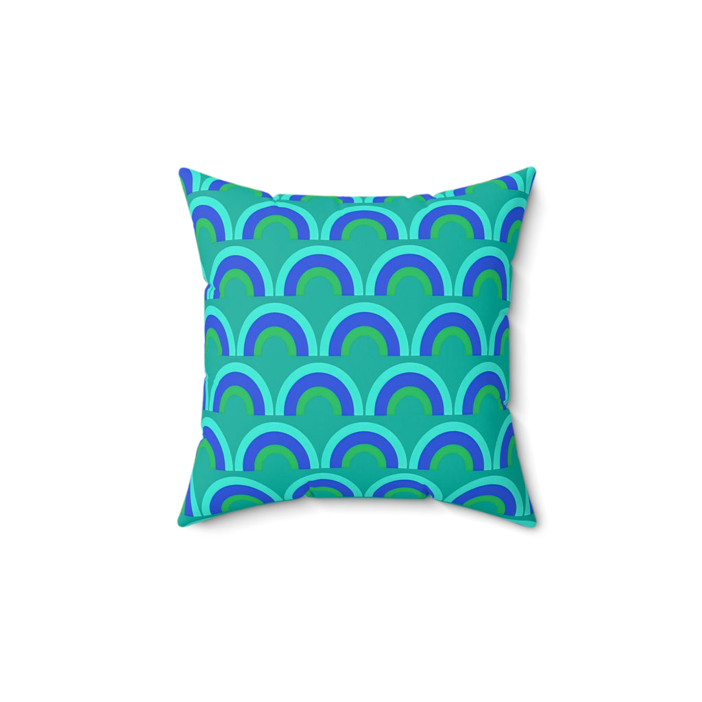 Chromatic Scallop Ripple Faux Suede Cushion – Ocean Jewel
