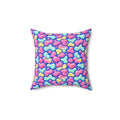 Pastel Lava Blobs Faux Suede Cushion – Candy Fluid Art Pattern