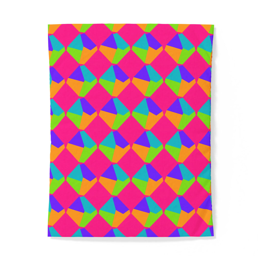 Grand Fractured Rhombus Cotton Duvet Cover – Tropical Punch