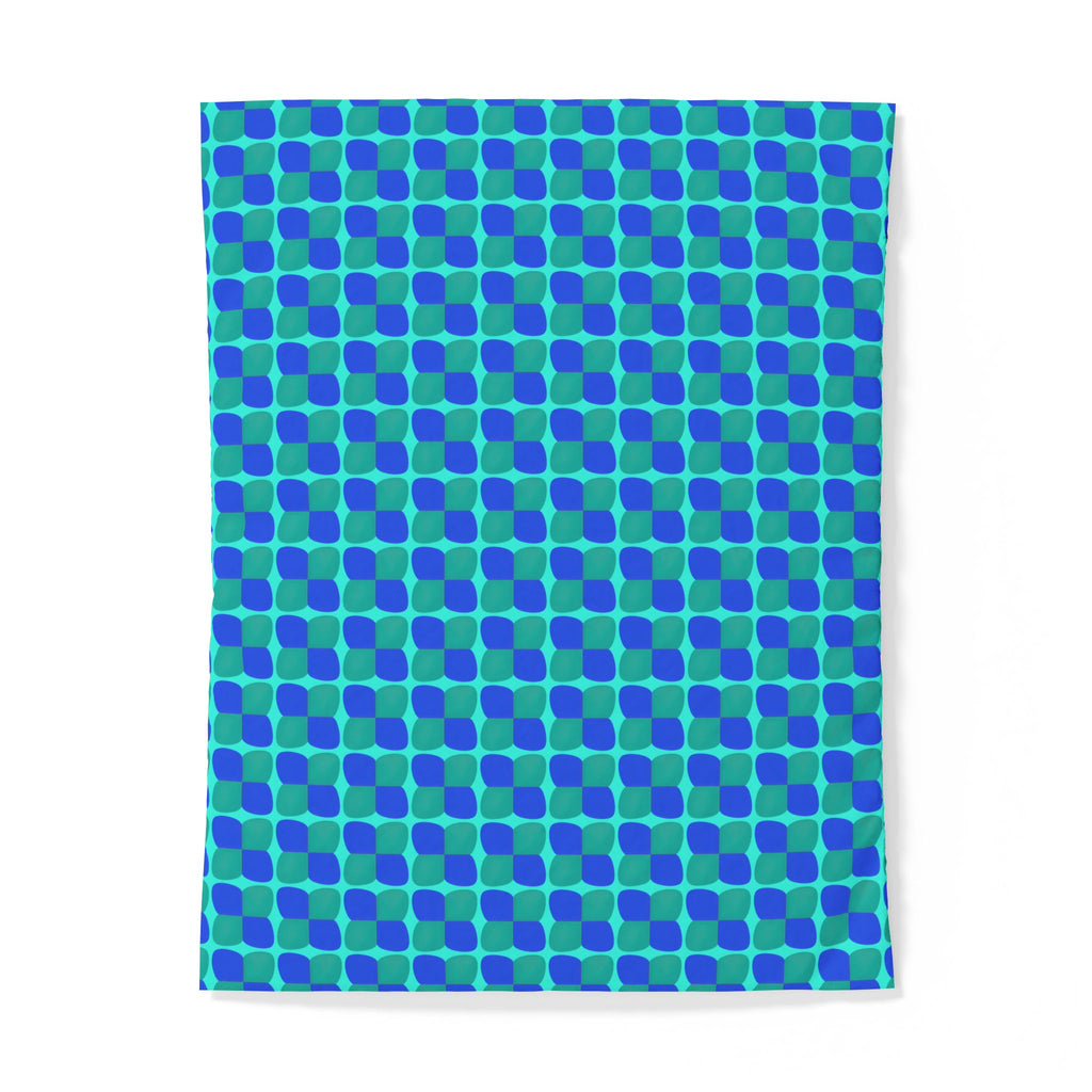 Bold Bulge Checker Cotton Duvet Cover – Ocean Jewel