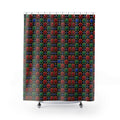 Interlocking Jewel Stars Shower Curtain – Geometric Pattern