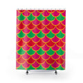 Big Jewel Scales II Shower Curtain – Scale Geometric Pattern