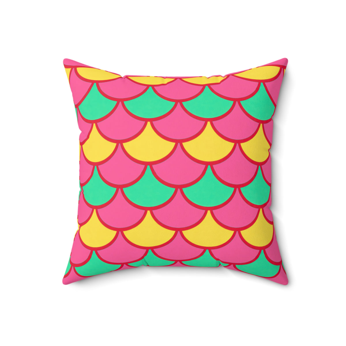 Big Jewel Scales II Faux Suede Cushion – Candy Christmas