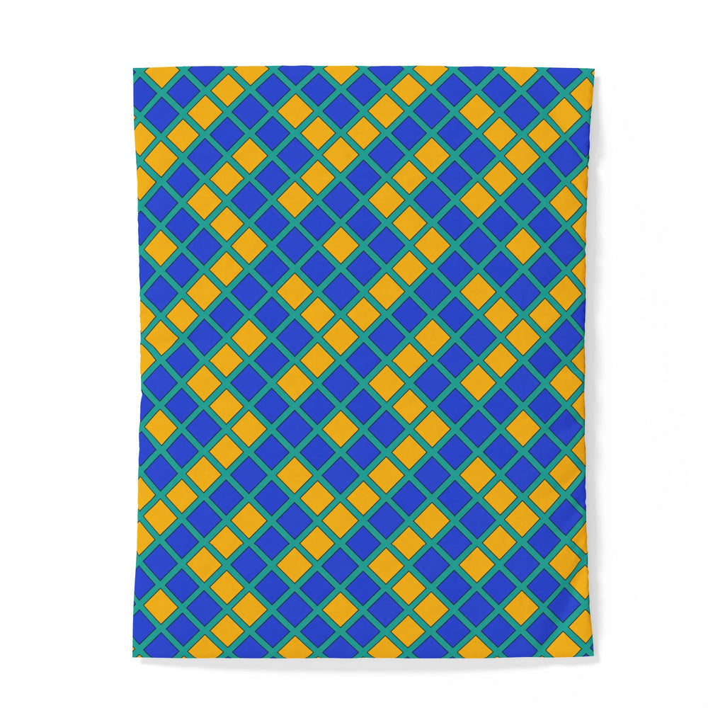 Harlequin Gold Grid Cotton Duvet Cover – Peacock Jewel