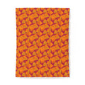 Faceted Gold Panels Cotton Duvet Cover – Cranberry Spice