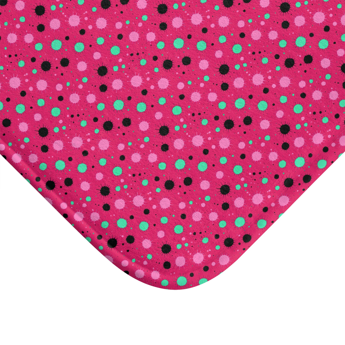 Blot Burst Bath Mat – Candy Pop on Raspberry