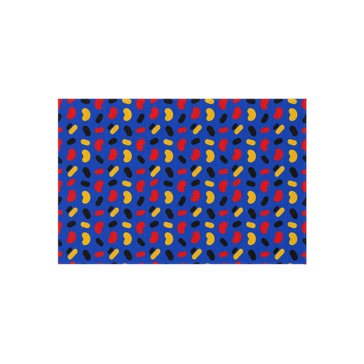 Bean Scatter Blue Outdoor Rug – Pop Abstract Pattern