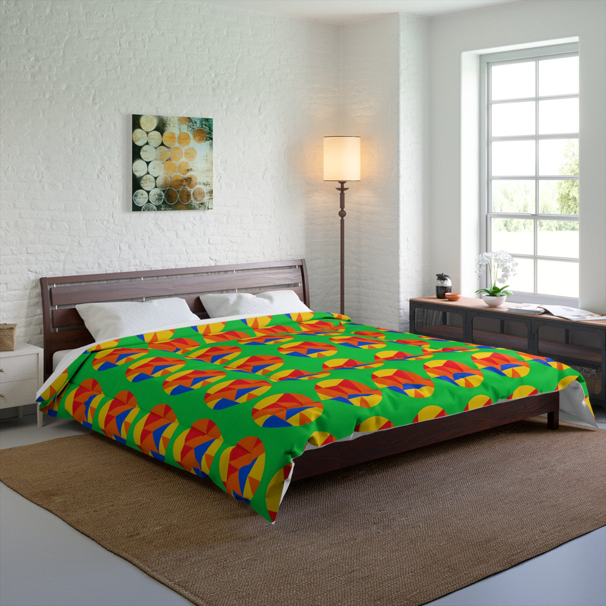 Broken Circle Planes Comforter – Cubist Abstract Pattern