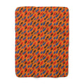 Dry-Brush Drags Sherpa Fleece Blanket – Expressionist Brushstroke Abstract Pattern