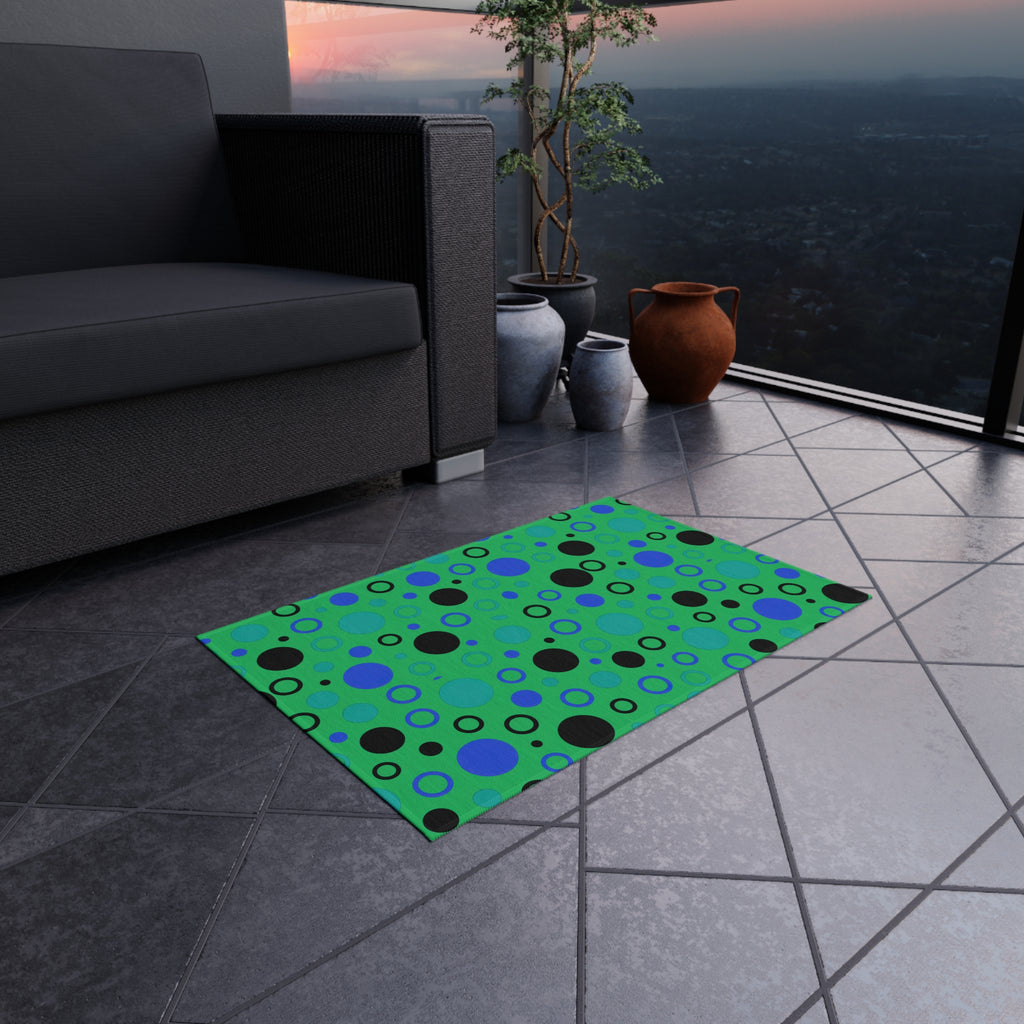 Bubble Outlines Outdoor Rug – Ocean Jewel