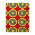 Mega Ring Grid Sherpa Fleece Blanket – Abstract Circles Pattern